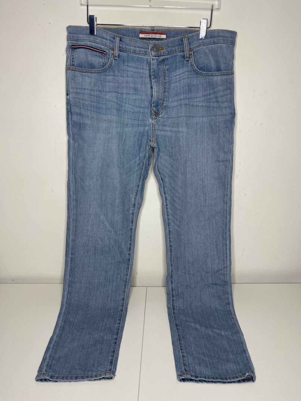 Tommy Hilfiger — Straight Leg, Blue Medium Wash, Denim Jeans — Men's Size 36x32